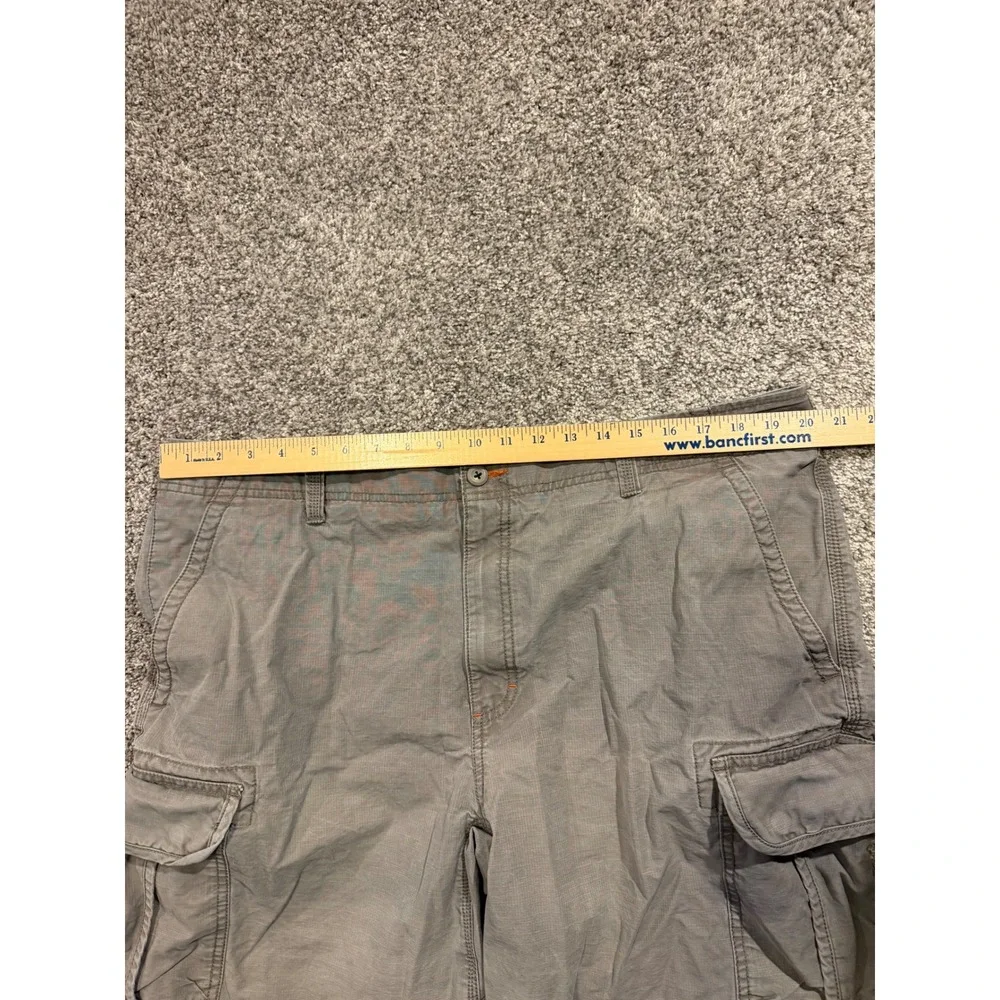 L.L.Bean Cargo Shorts Mens 40 Gray Natural Fit Ripstop Cotton Utility Hiking